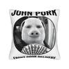 John Pork Don’t Fart Funny Squat Gym Meme Pillow Cover  Kawaii Pillow Case For Sofa Bedroom Home Decor Comfy Cushion Cover Gift