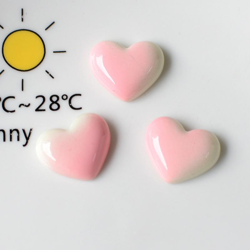 10 Pcs New Cartoon Sweet Gradient Color Love Pentagram Peach Heart Resin Scrapbook Diy Decorative Jewelry Accessories A83