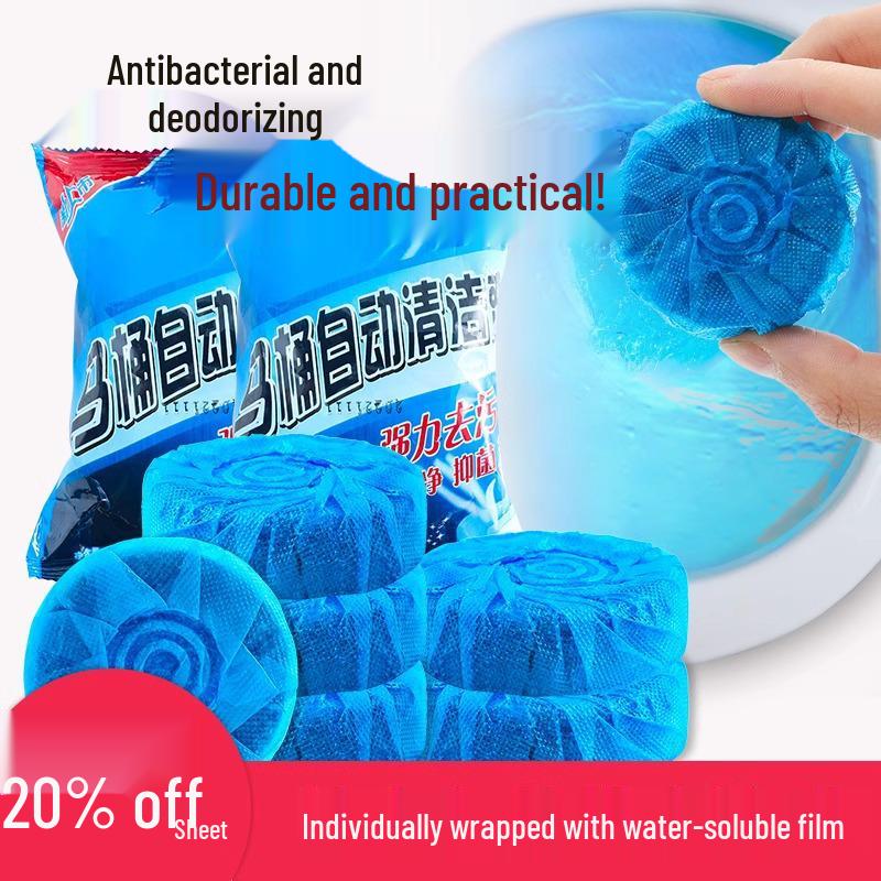 

Высококонцентрированный синий пузырьковый очиститель для унитаза - Долговечный, Дезодорирующий, Мощный блок для удаления пятен