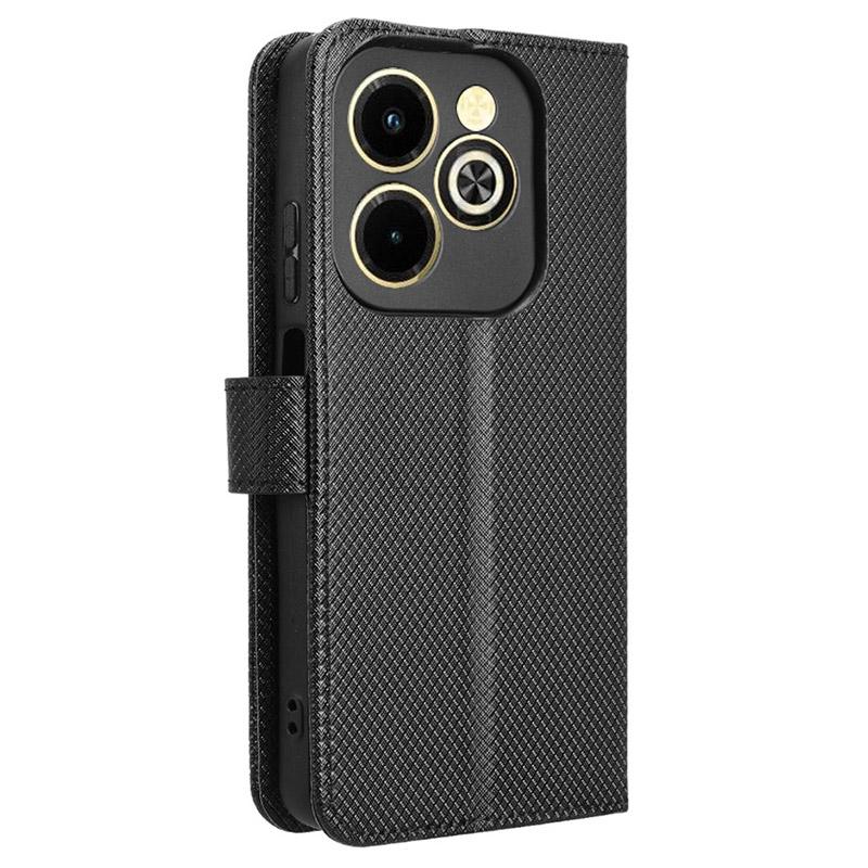 For Infinix Hot 40i X6528B Phone Case Diamond Texture Wallet Leather Cover