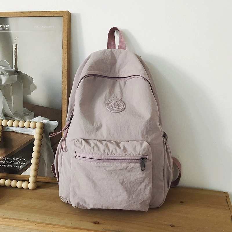 

Simple Backpack Sports Casual Foldable Ultra-light Lazy Style Bag Travel Schoolbag Mommy Etc. 30x10x42