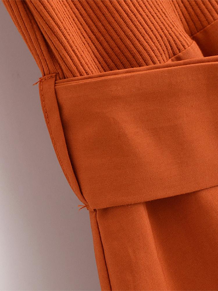 Лоскутное женское платье с поясом — фото 17