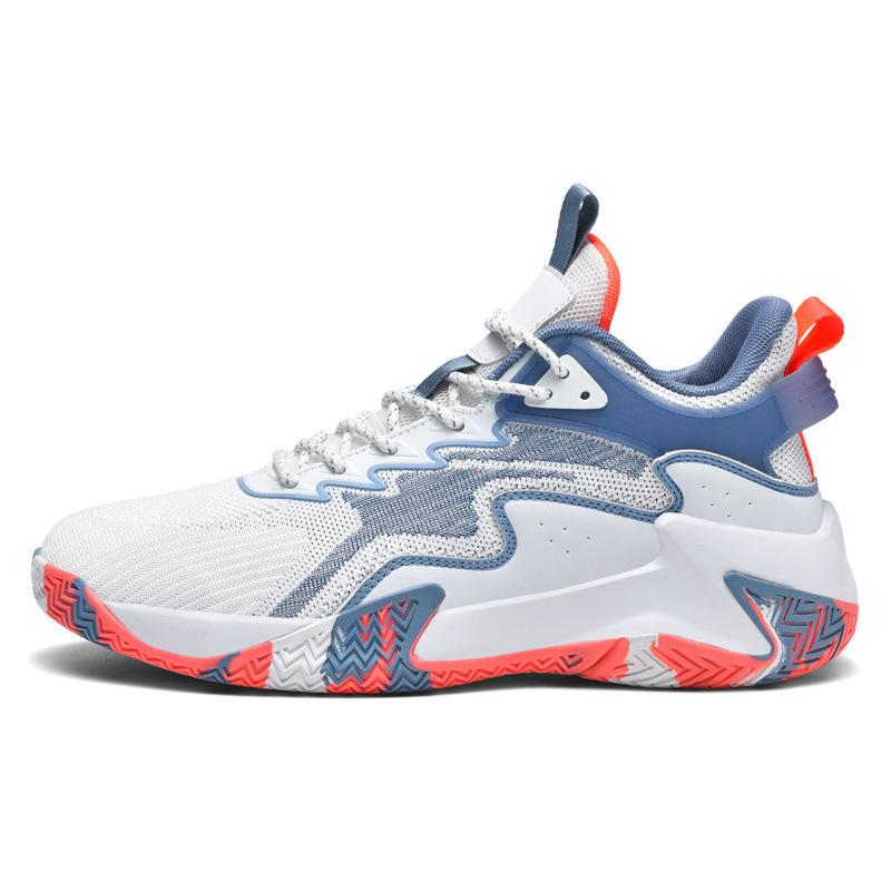 Basketball Shoes Men's Guochao Student Rubber Couple Shoes Breathable High Top Comfortable Large Size Platform Running Shoes