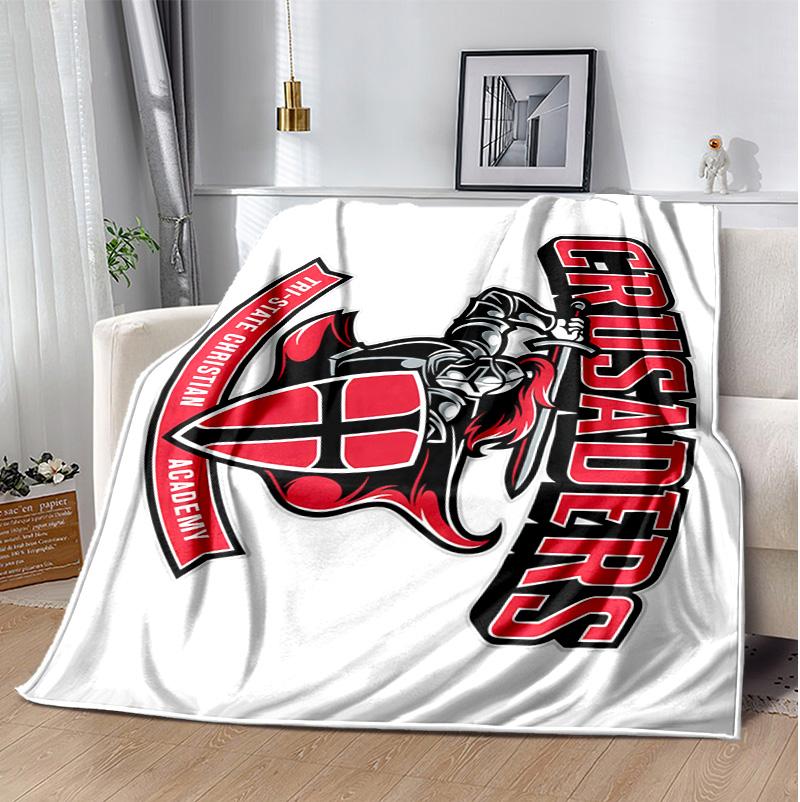 Crusader Flannel Blanket Soft Warm All-Season Throw, Design for Camping, Car Travel, Hiking Sofa, Bed, Office Perfect Gift for Parties