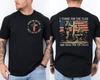 Stand for the Flag Kneel for the Cross T-Shirt Patriotic Christian Faith 2 Sided