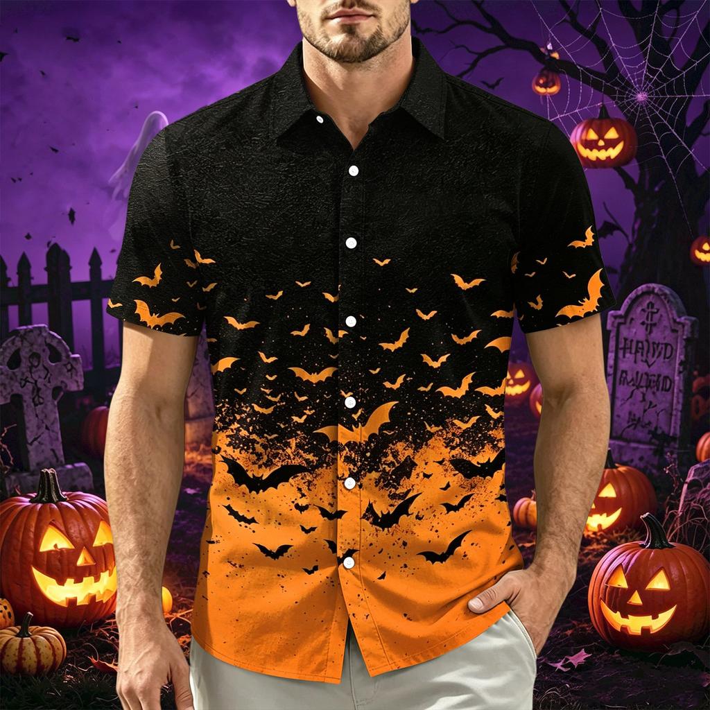 Men's Casual Short Sleeve Button-Down Shirt for Everyday Wear