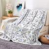 Vintage Flower Blanket Birthday Christmas for Women Girl Gift Spring Floral Blanket Soft Cozy Plush Flannel Fleece Throw Blanket