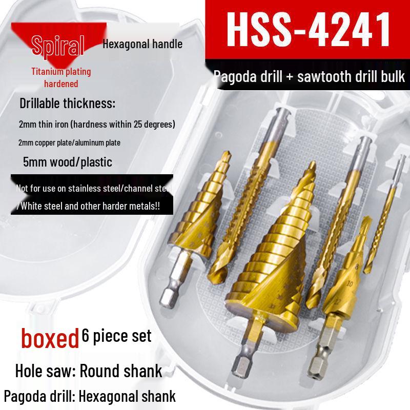 Tapered Step Drill Bit - Stainless Steel Hole Reamer for Metal, Iron, and Aluminum