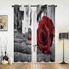 Pink Rose Flower Butterfly Curtains for Bedroom Living Room Drapes Kitchen Children's Room Window Curtain Modern Home Decor
