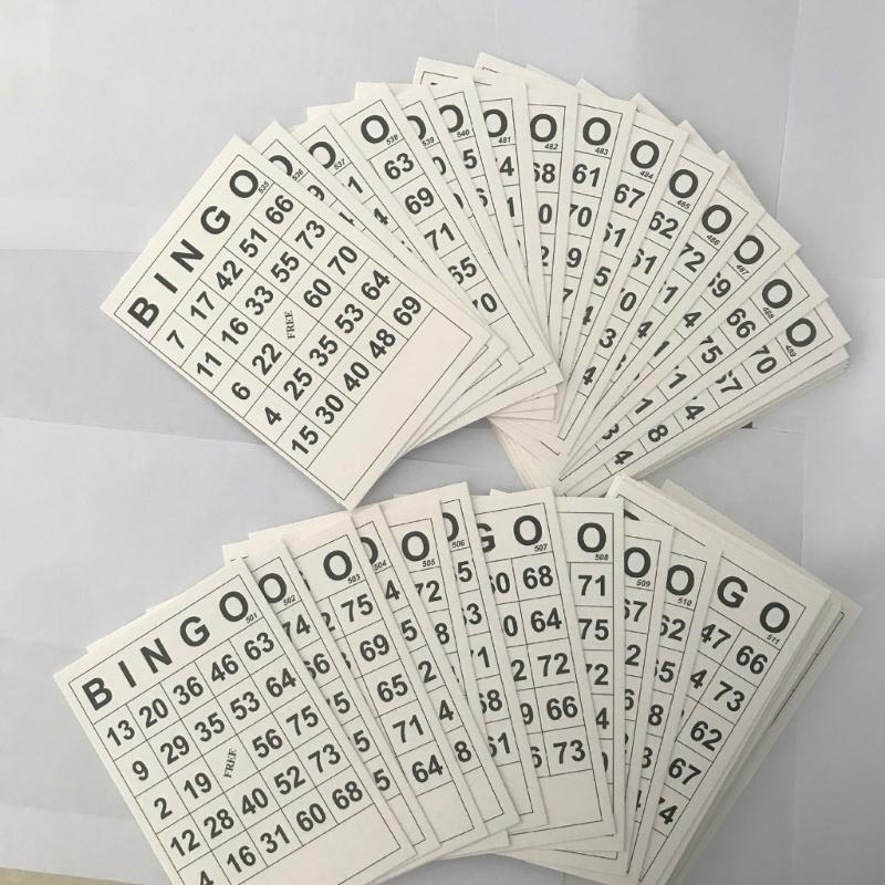 60 Pezzi Carte Gioco Bingo con Numero Unico Usa e Getta Carte Gioco da Tavolo per Feste