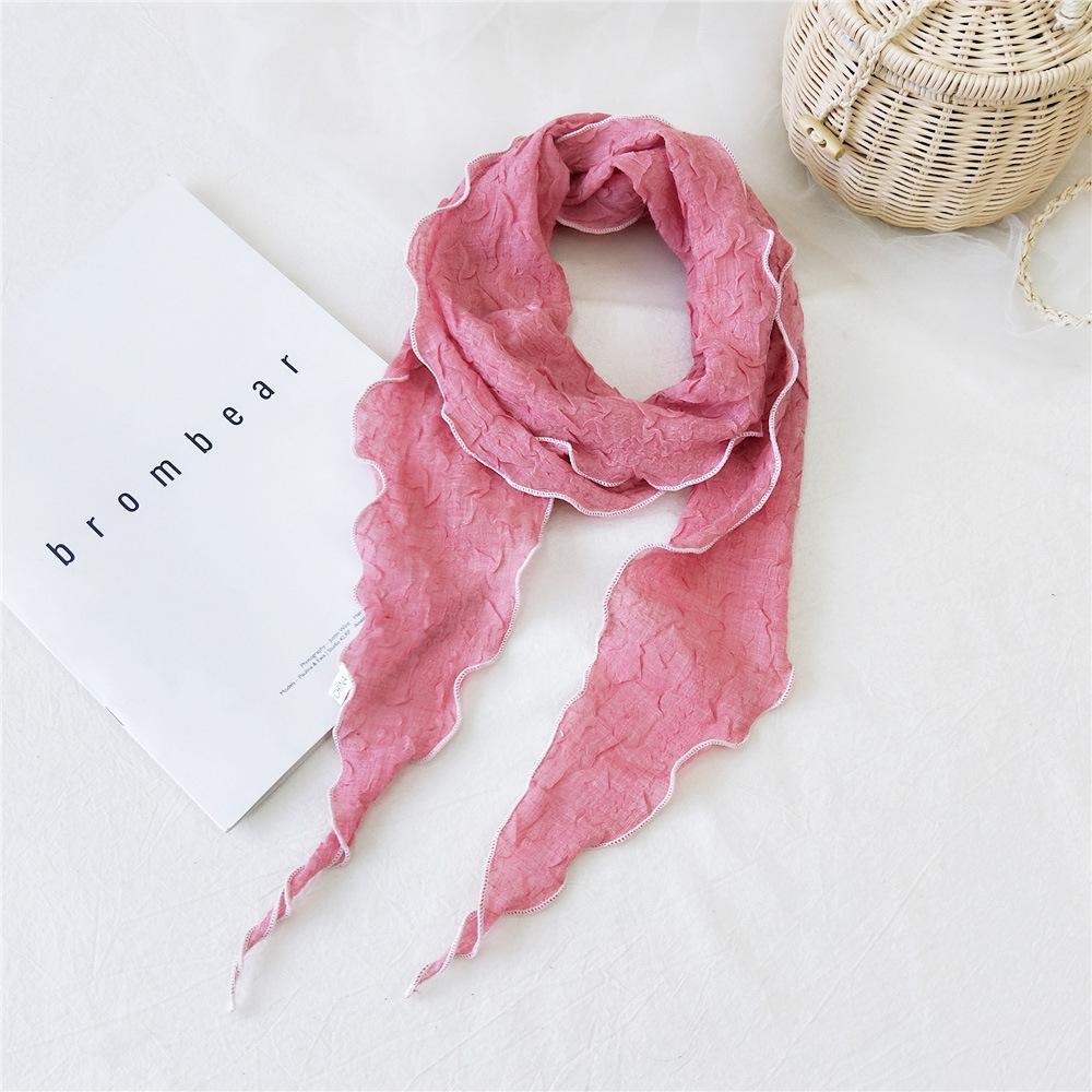 

Новий однотонний шарф для жінок навесні та восени. Універсальна стрічка. Пов’язка на зап’ясті. Модна прикраса. Студент. Захист шиї. Маленький шарф. 34*155cm