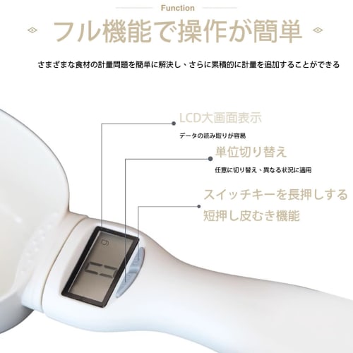 LUYING Digital Measuring Spoon for Pet Food, Dogs, Electronic Scale, Detachable LED Monitor, High Accuracy }1g, 4 Measurement Units, Durable Pet Suppl