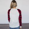 Striped Blouse Womens Plaid Long Sleeve Ladies Top T Shirt Loose Tops Casual