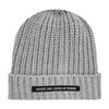 Casual And Unique By Fenrun Letter Print Knitted Hat Thick Striped Warm Cap