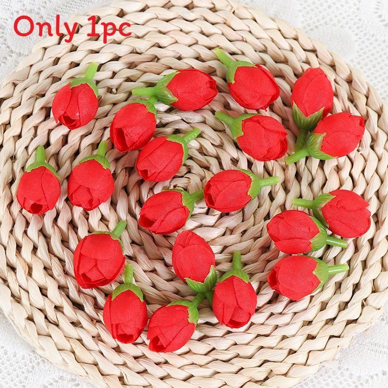 Sztuczne pąki róż jedwabnych do samodzielnego tworzenia bukietów ślubnych, dekoracji domowych, artykuły rzemieślnicze