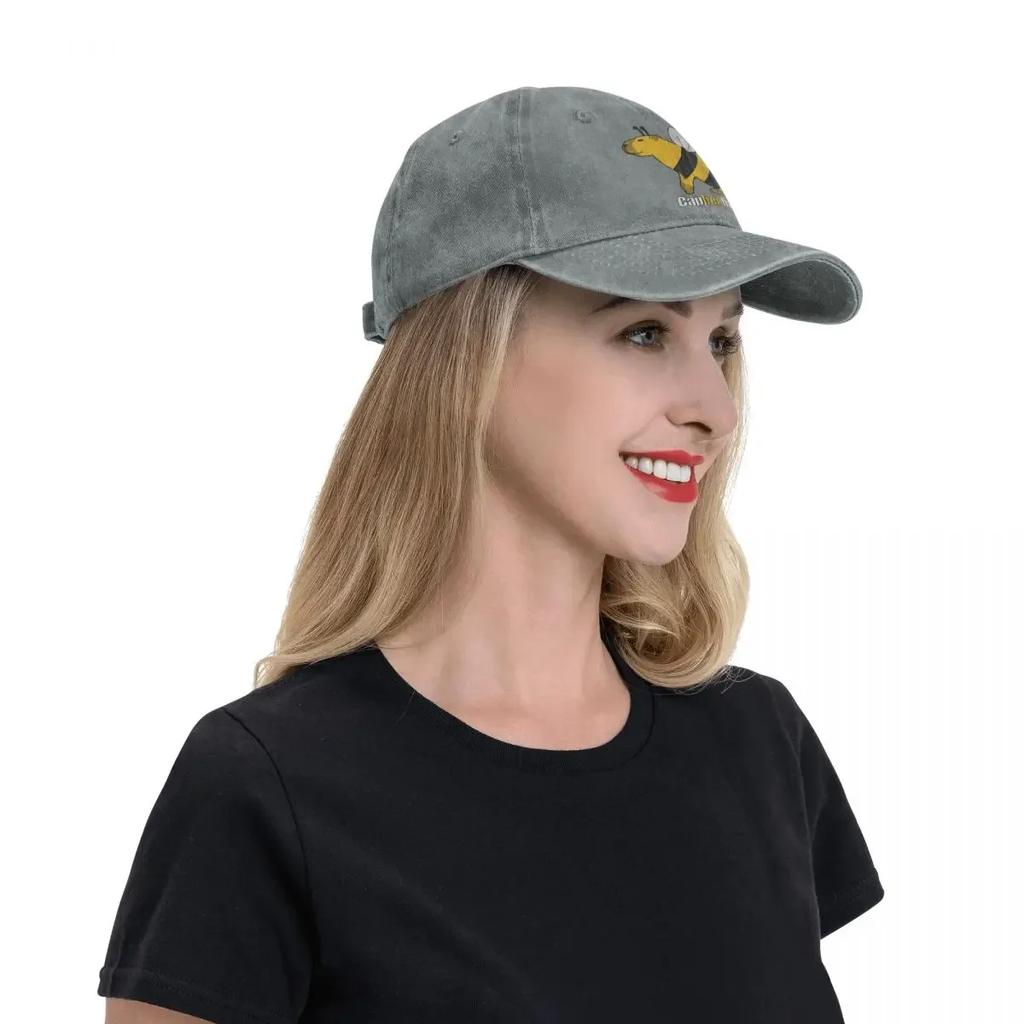 Fashion Capybara Bee Baseball Caps Unisex Distressed Denim Sun Cap Parody Capybaras All Seasons Travel Adjustable Caps Hat
