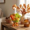 Rustic Style Autumn Pumpkin Duck Ornament Colorful Duck Figurine Goose Statue Lawn Ornament  Yard