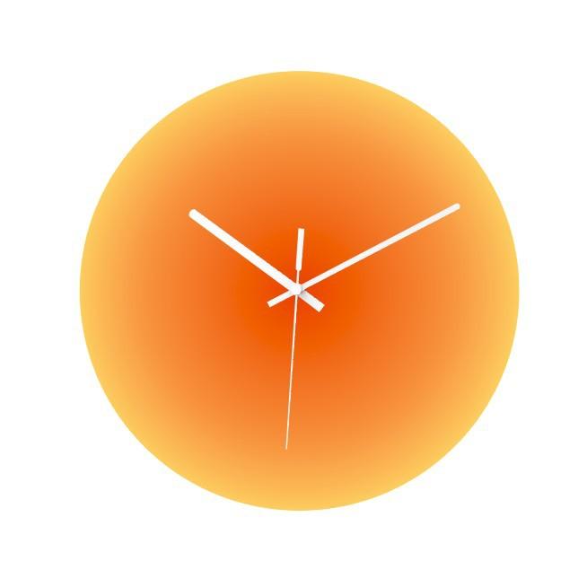 Decorative Clock, Orange Sunset, Bedroom Sun, Light Luxury Style Display, TV Wall, Clock