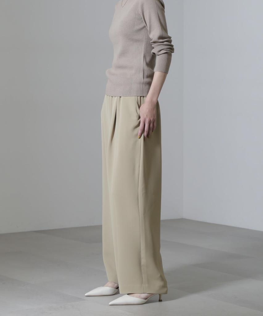 Nano Universe Drawstring Gathered Pants (Can be paired with other items) Size S, Beige