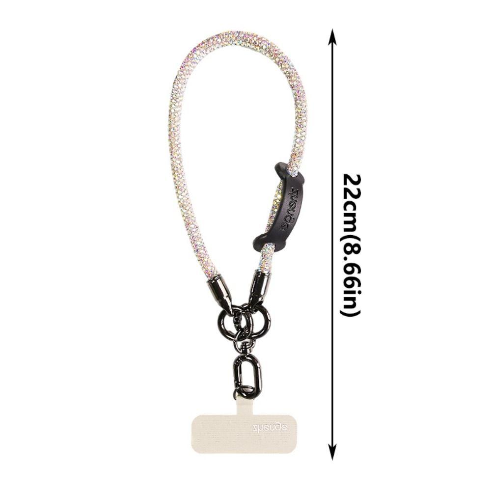 Fashion Diamond Mobile Phone Lanyard Nylon Anti-lost Phone Wrist Straps Simple Universal Phone Chain