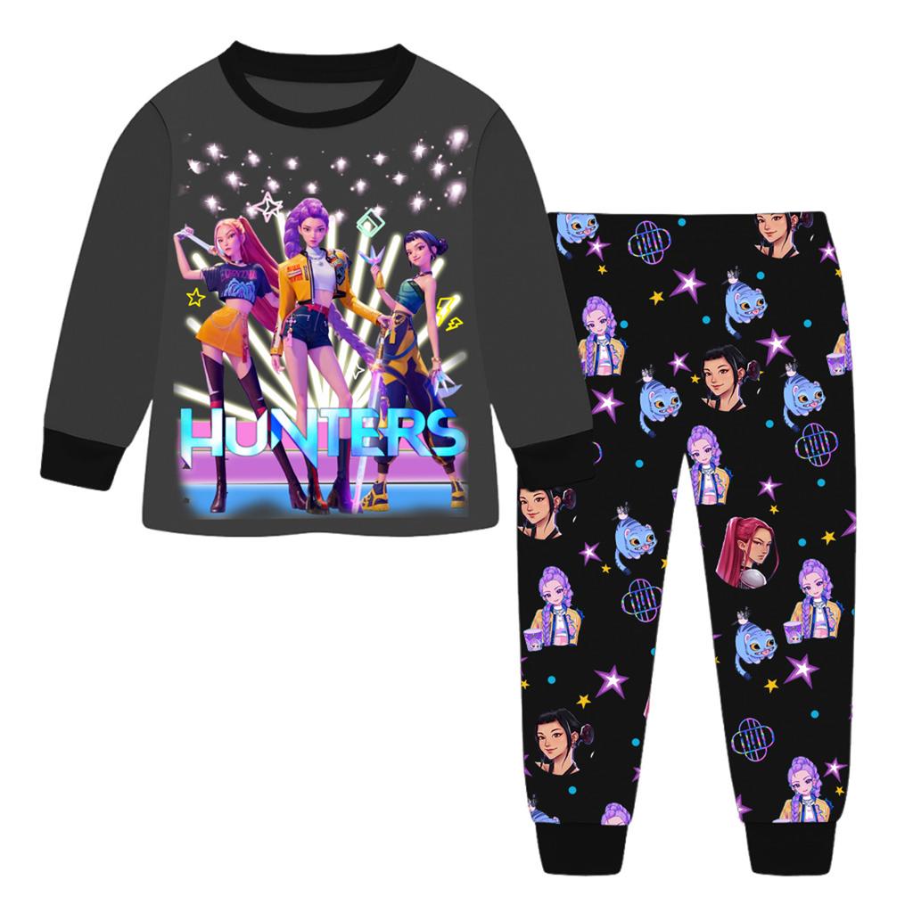 Children's Fashion Suit Skirt Round Neck Long Sleeve Top Pants