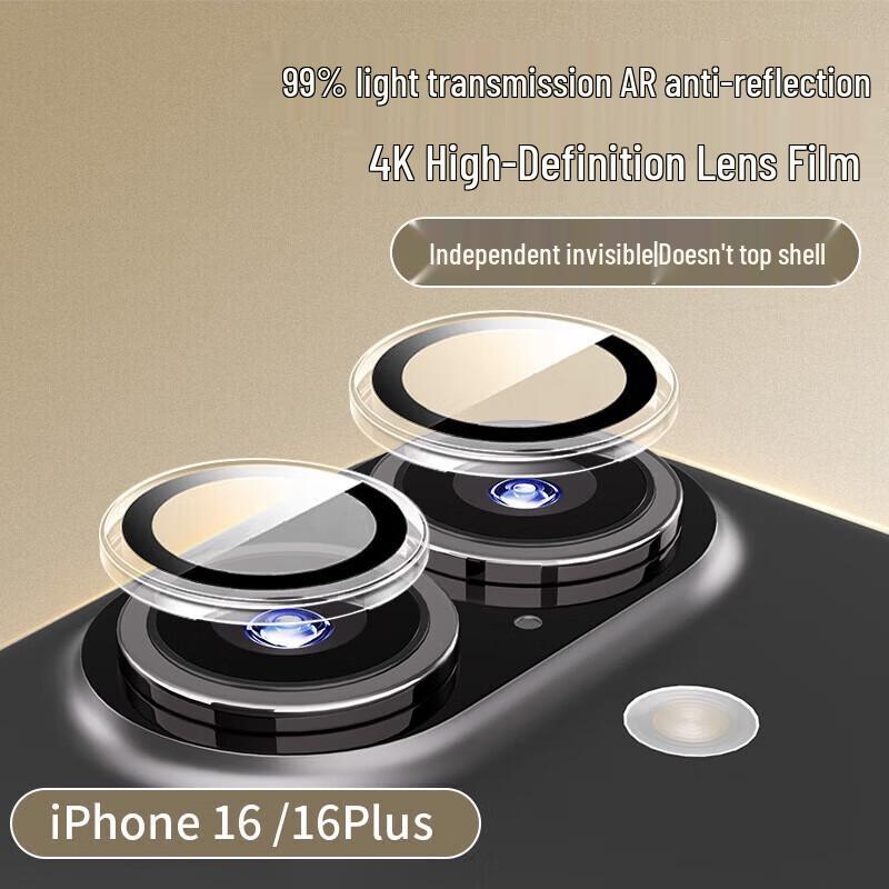 

Smorss AR Anti-Reflective Camera Lens Protector for iPhone 16/16 Plus iPhone 16/16 Plus