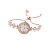 Women's Adjustable Floral Diamond-Set Wrap-Around Watch