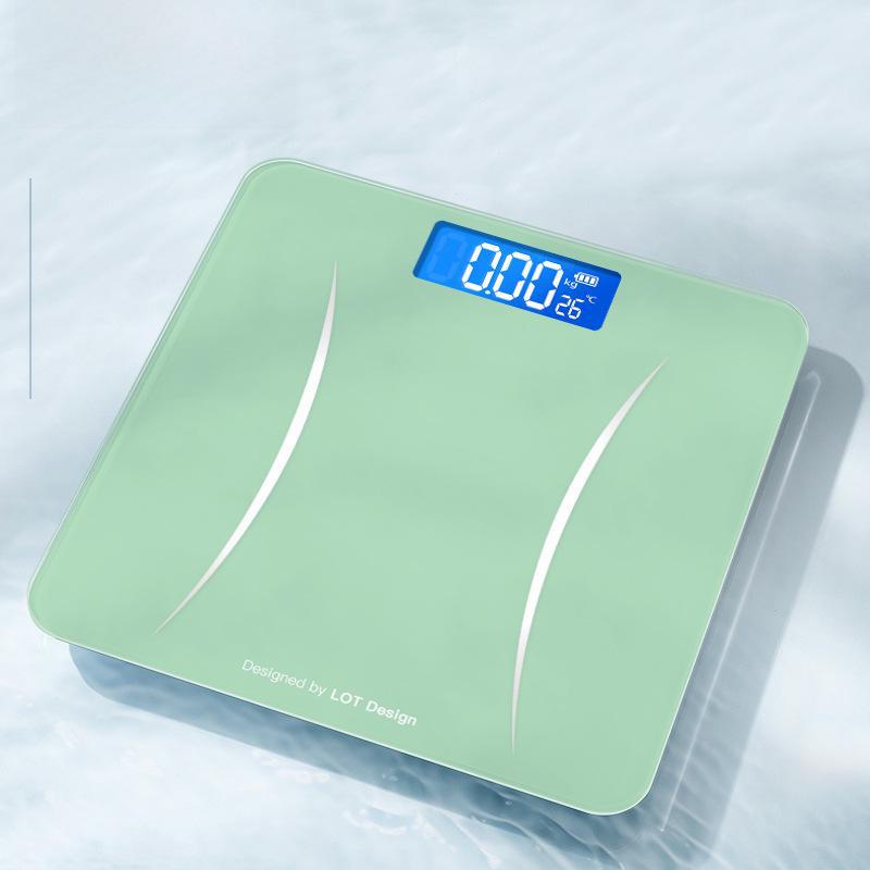 

lotLotte Бытовые электронные весы для измерения веса тела 26*26 battery model зелёный