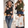 Women's Casual Sexy Lace-Up Bow Fashion Top Western Embroidered Flowers Solid Color Knitted Vest Tie-Up Cardigan