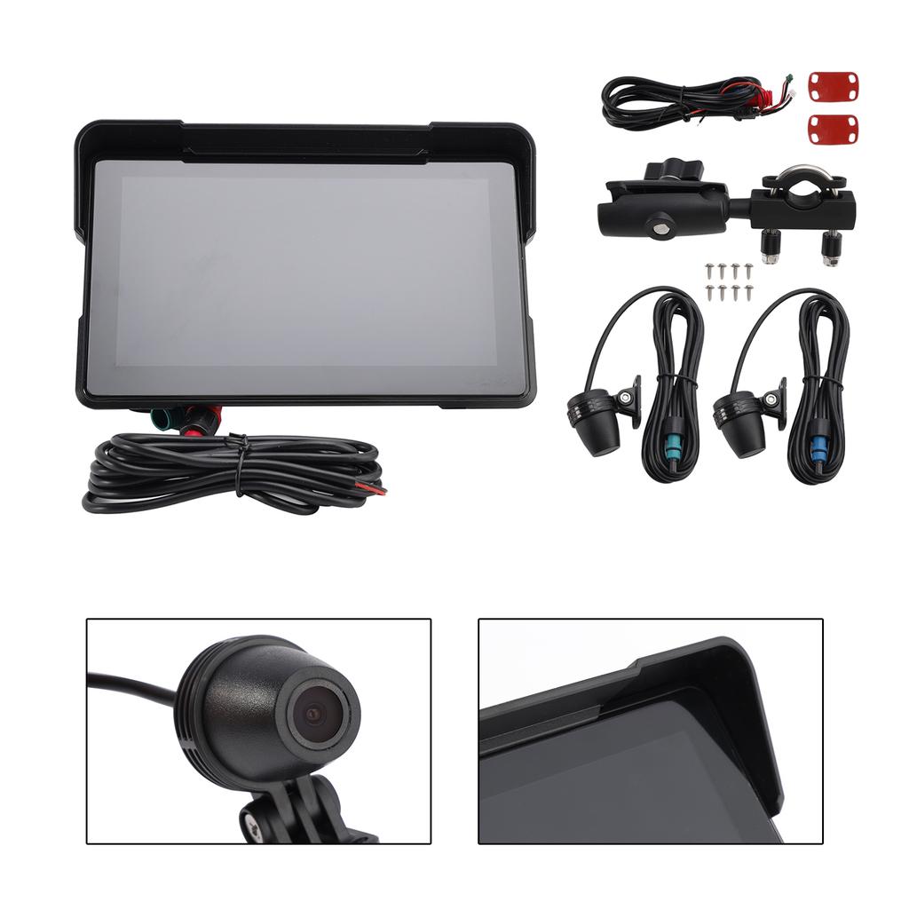 7 Inch Universal Recorder Dvr Carplay Touch Screen For Scooter Motorcycle