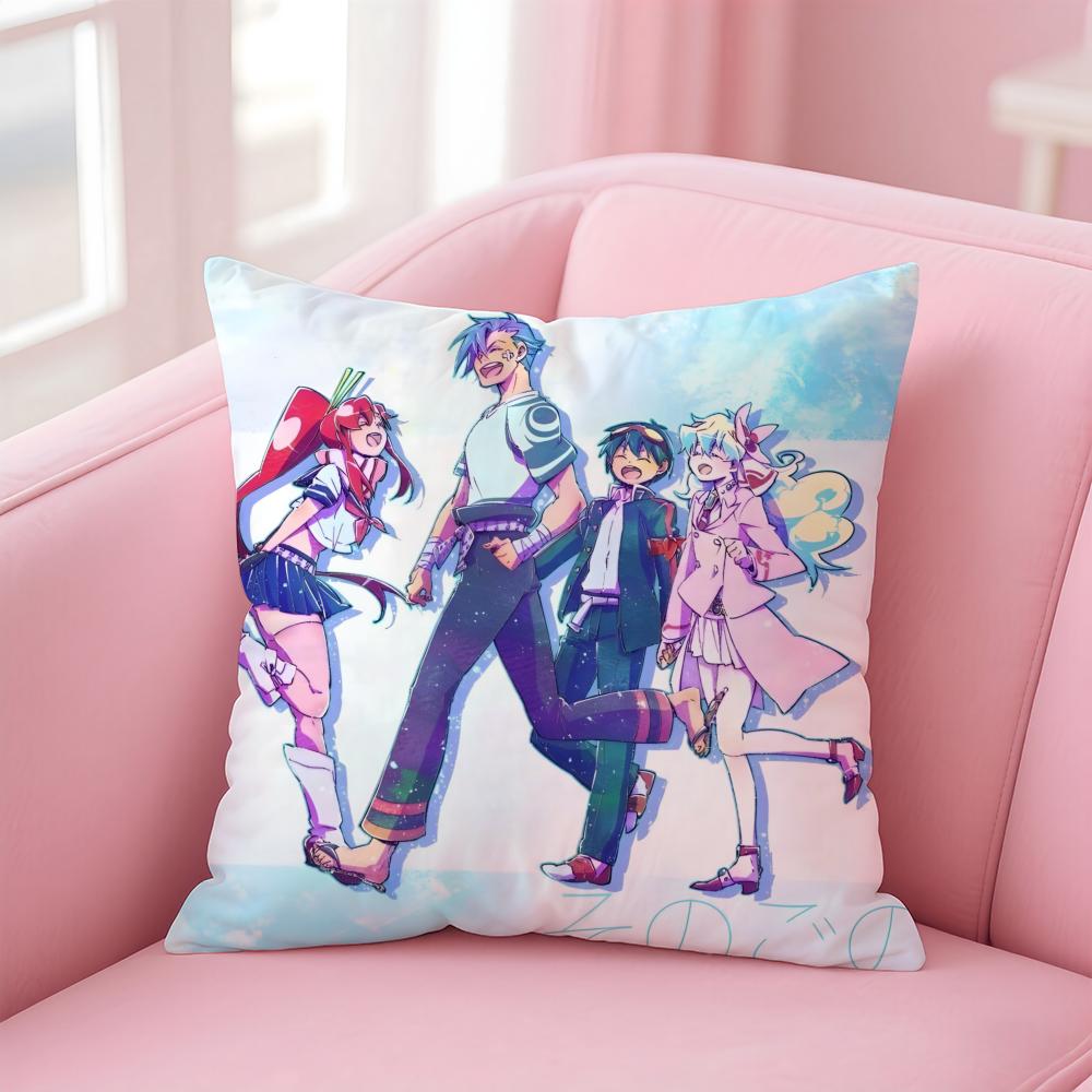 

Epic Japanese Anime TTengen Toppa Gurren Lagann Cushion Cover Pillow Case Soft Skin Friendly Fabric Concealed Zipper 30X30cm