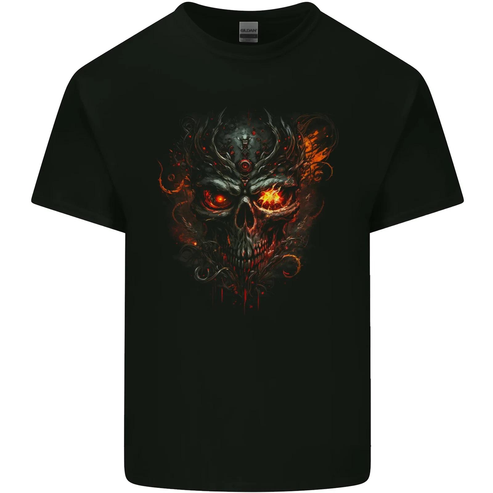 An Evil Fire Skull From the Future Kids T-Shirt Childrens S