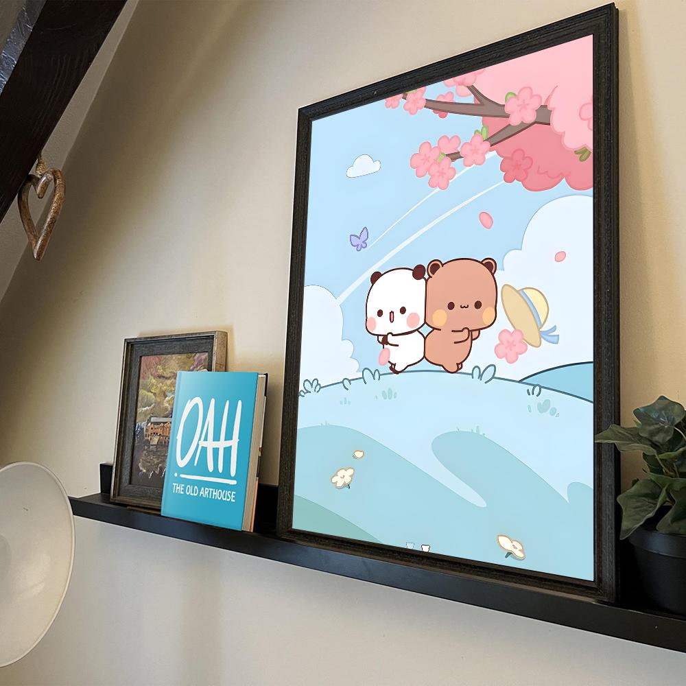 BuBu DuDu Cartoon Vintage Poster Klebende Retro Kraftpapier Aufkleber DIY Zimmer Bar Café Kawaii Raumdeko