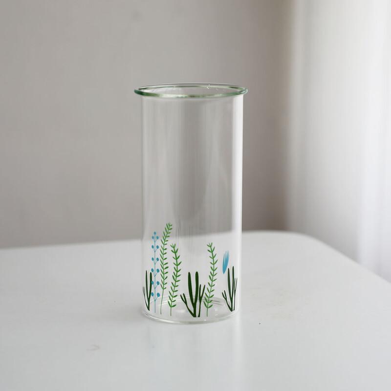 OLOEY Waterweed Design Heat-Resistant Glass Cups (3-Pack)