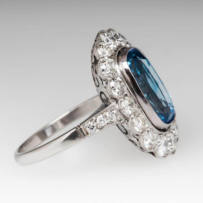 Delicate Luxury Female Party Accessories with Dazzling Blue Zirconia Gorgeous Anniversary Gift for Mom Exquisite Jewelry