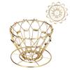 HandMade Coffee Filter Stand DripType 3Holes Foldable Stainless Steel CakeType Coffee Filter Holder(Gold )