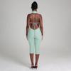 Women's 2026 Summer Draped Neck Backless Tie Bodycon Jumpsuit
