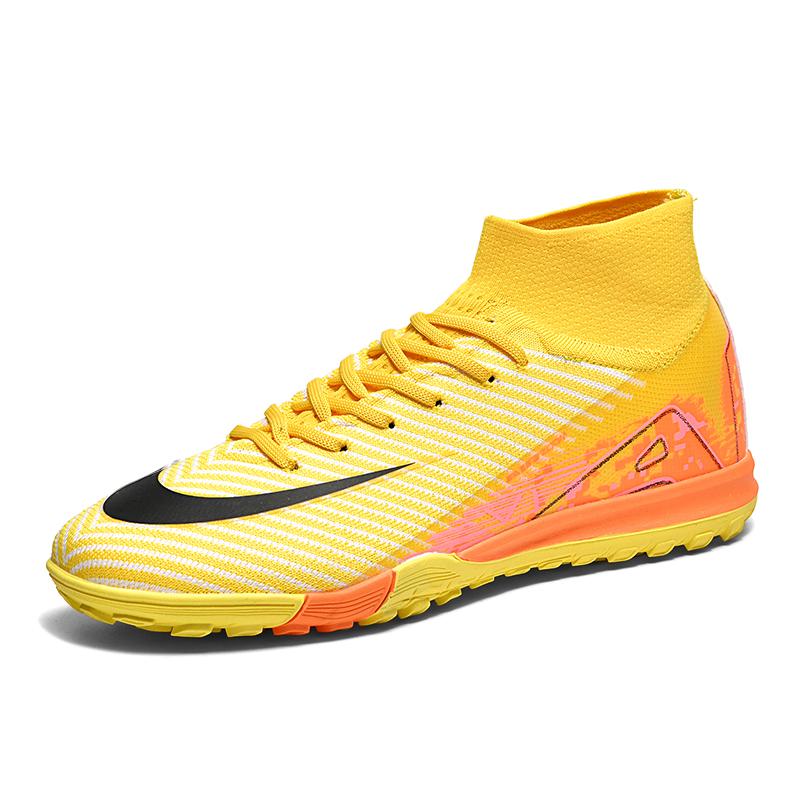 Football shoes for men and women short style AG nails suitable for students anti-slip for adult training ET sports shoes