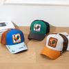 1 szt. Siatkowa czapka Trucker, Oddychająca, Haftowany naszywka z kogutem Gallo, Retro Western Streetwear