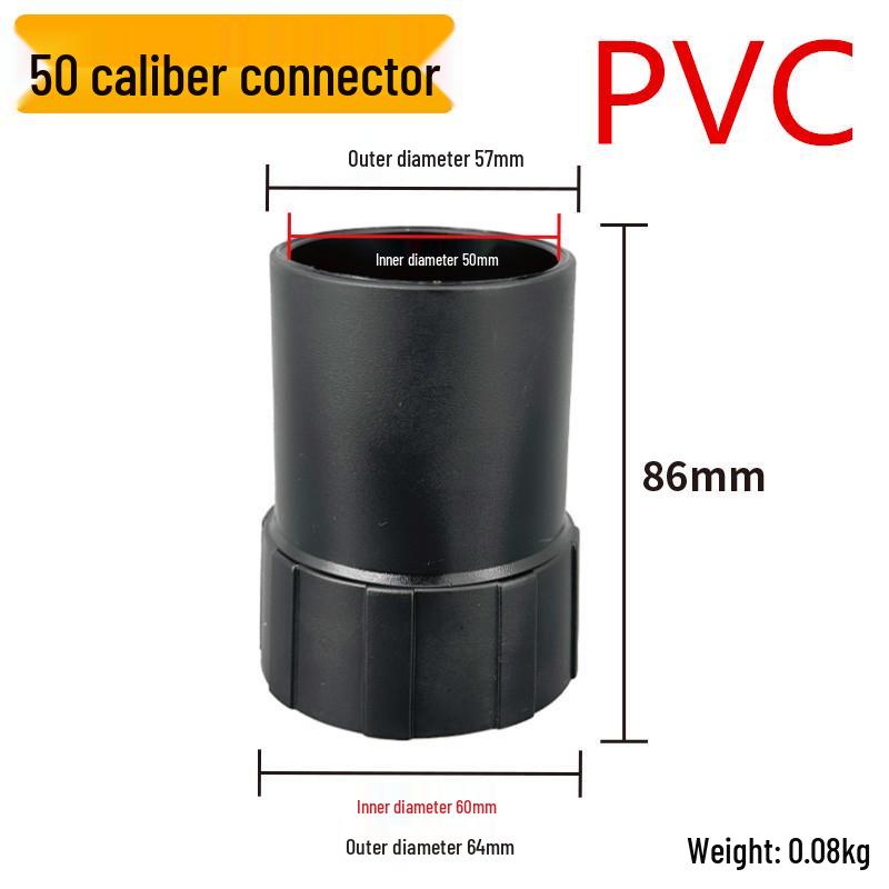 50mm PVC Vacuum Hose Adapter & Connector Set for Industrial Cleaners