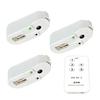 Abishion Light OnOff Adapter, with Remote Control for Track Rails, Spotlight Remote Control Adapter, PSE, White, Set of 3 (3 Receivers + 1 Remote