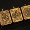 Authentic Brass Vajra Gawa Box: Retro Tibetan Tangka Art Piece