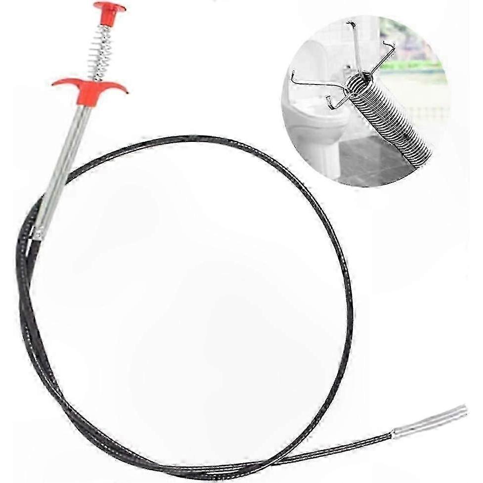 63 Inch Flexible Grabber Pickup Tool, Retractable Claw Stick for Hair & Debris Removal, Drain Snake Cable Aid