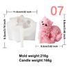 3D Cartoon Animal Dogs Bears Silicone Candle Mold Pet Teddy Puppy Mould Dog Scented Handmade Craft Resin Plaster Mould