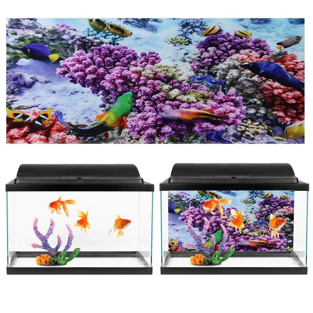 Background Poster Decorative Painting PVC Sticker Landscape Image for Aquarium Fish