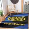 Inter Milan Customize Your Name Floor Rug Office Rug Suitable for Balcony Foyer Dining Room Entryway Antislip Carpet Decorate Offices Spiritual Gift