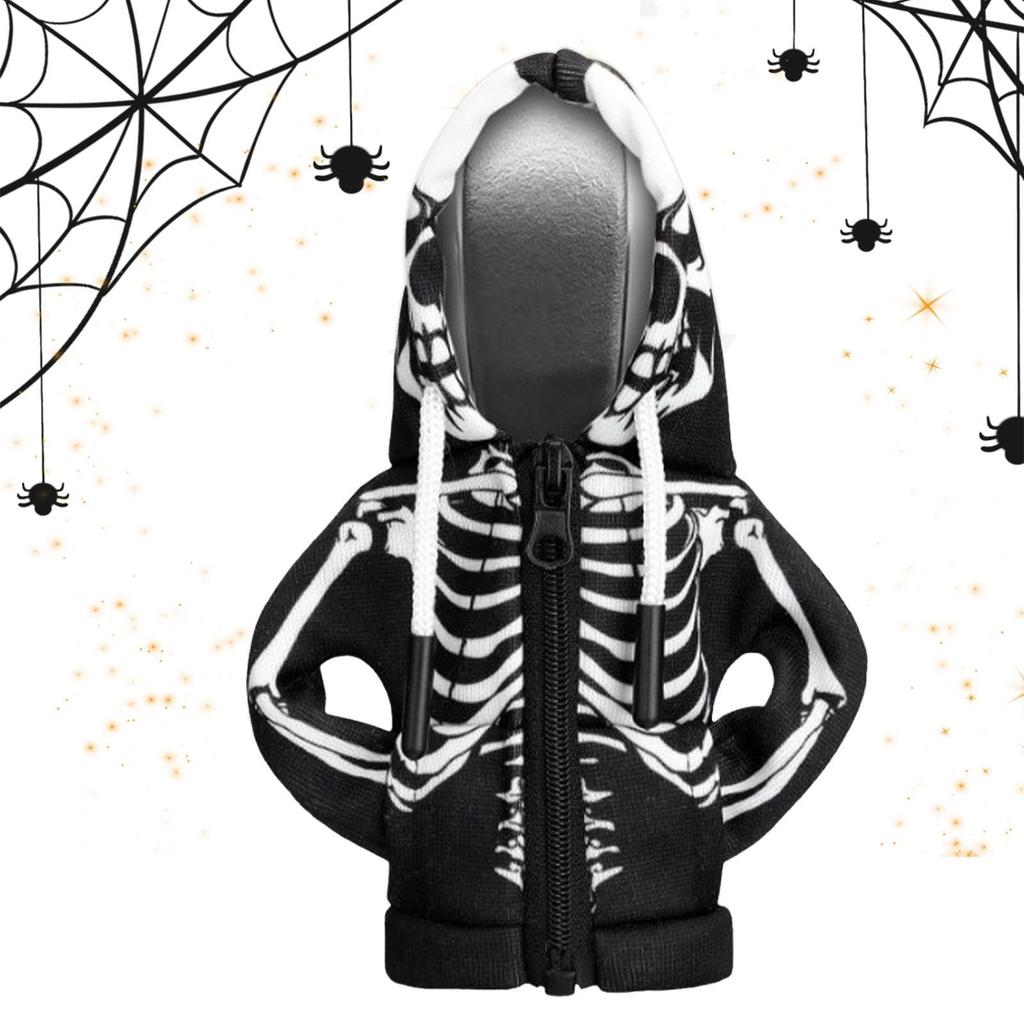 Car Shift Cover,Skull Hoodie for Gear Shift,SUV Gear Lever Knob Hoodie Skull Design |