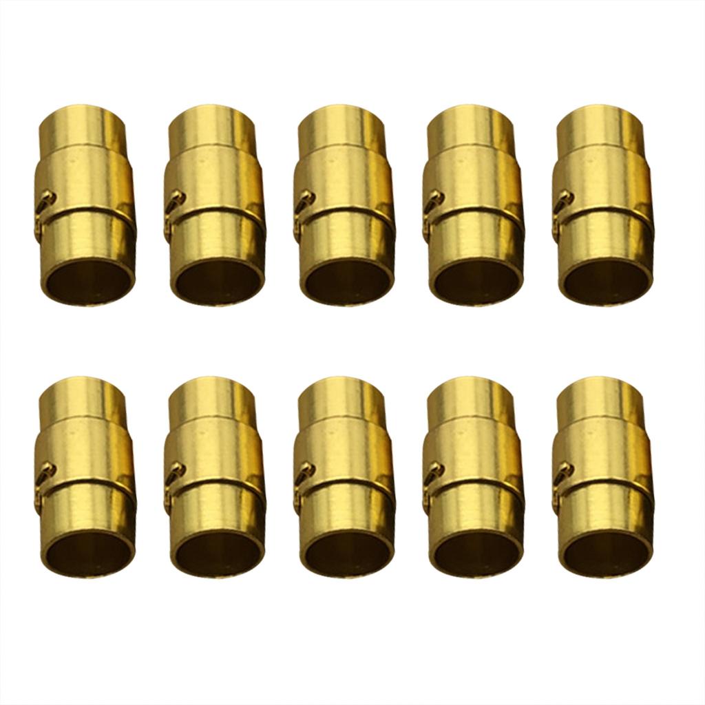 Packung mit 10 Magnetverschlüssen Schmuckherstellungsteil Kupfer Kordelendkappen für Leder Seil Halskette Armband Zubehör