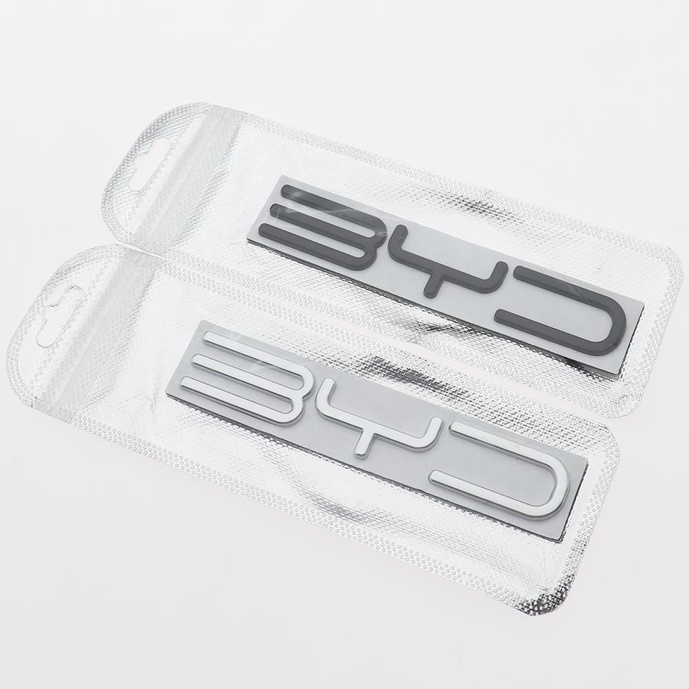 1PC 3D Metal BYD Car Letter Logo Badge Tail Decoration Sticker Rear Trunk Emblem Styling Auto Accessories