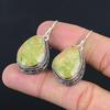 Memorial Day Sale 925 Sterling Silver Unakite Stone Vintage Dangle Drop Earrings